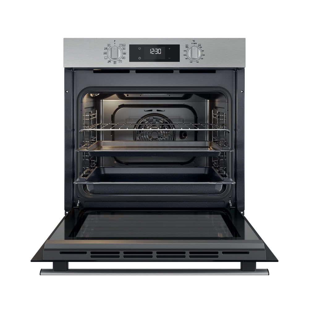 WHIRLPOOL OMR58HR0X - Forno da Incasso Elettrico Ventilato 71L, 8 Programmi, Grill Turbo per Pizza e Grandi Pasti, Funzione Autopulente SmartClean, Classe A+, Elettrodomestici Cucina 59,5Lx59,5Hx55,1P