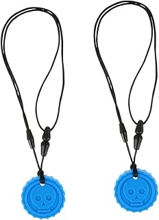 ABOOFAN 2 Pçs Crânio Mordedor Mordedor Crianças Colar De Bebê Colar Molar Mordedor Colares Para Crianças Sílica Gel Molar Corrente Colar De Dentição Do Bebê Ferramenta De Dentição