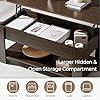 Yaheetech Lift Top Coffee Table with Hidden Compartment and Storage Shelf, Rising Tabletop Dining Table for Living Room Reception Room, 38.6in L, Espresso #4