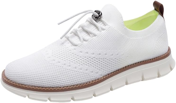 Men's Casual Dress Shoes Mesh Breathable Loafers Oxford Shoes Business Tennis Comfortable Lightweight Walking Sneakers Slip-On Flat Shoe Footwear