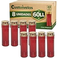 Vela Cirio con Tapa de Seguridad 60LL - Blanco 24,5 cm | Larga