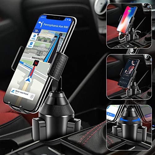 image for LEXSO [Upgraded] Car Cup Holder Phone Mount, Adjustable Cup Phone Hold