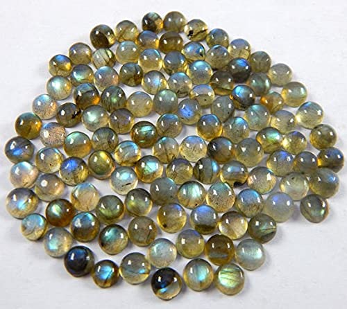 Cabochon labradorite 6mm lot de 50 pièces pour réparer et sertir vos bijoux facilement