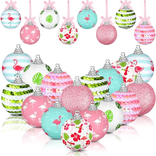 Zeyune-16-Pcs-Tropical-Summer-Hanging-Ball-Ornament-Summer-Flamingo-Hanging-Ball-Tropical-Leaves-Tree-Decorations-Palm-Flamingos-Ornaments-for-Holiday-Party-Favors Zeyune 16 Pcs Tropical Summer Hanging Ball Ornament Summer Flamingo Hanging Ball Tropical Leaves Tree Decorations Palm Flamingos Ornaments for Holiday Party Favors
