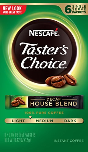 Nescafe Taster's Choice Decaf House Blend Instant Coffee, 6 Count Single Serve Sticks (Pack Of 12) #TOP1