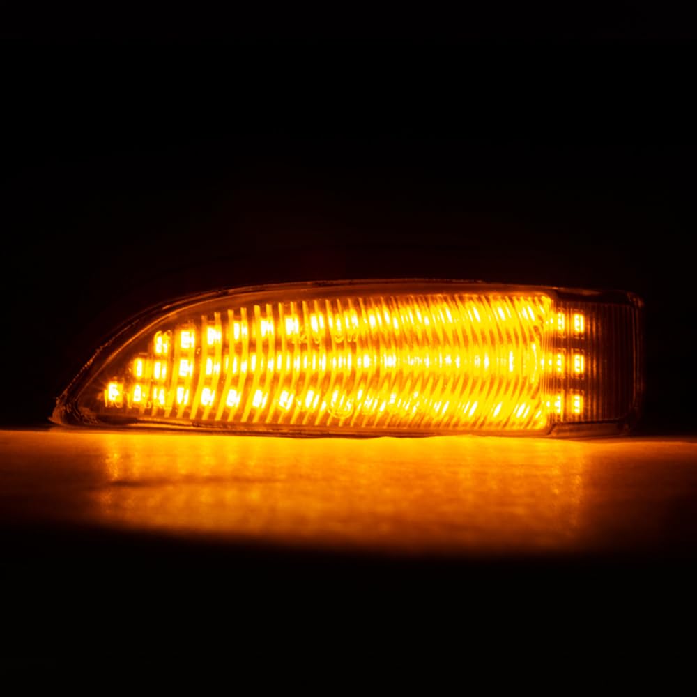 2 szt. DRL + dynamiczny kierunkowskaz w lusterku wstecznym dla CAMRY/HYBRID 2011-2014 Corolla CAMRY VENZA AVALON 2012(Dynamic,Clear lens)