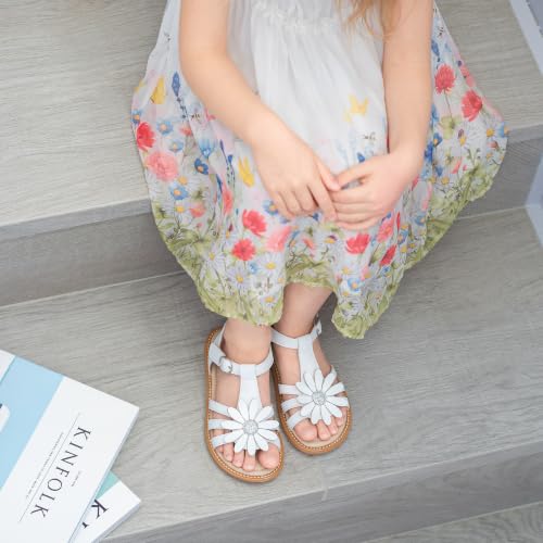 Image of Kiderence Toddler Flower Girl Sandals Open Toe Dress Shoes Wedding Party