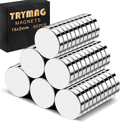 Trymag 15X2 60P Neodymium Magnets, 15X2Mm Round Rare Earth Magnets cover