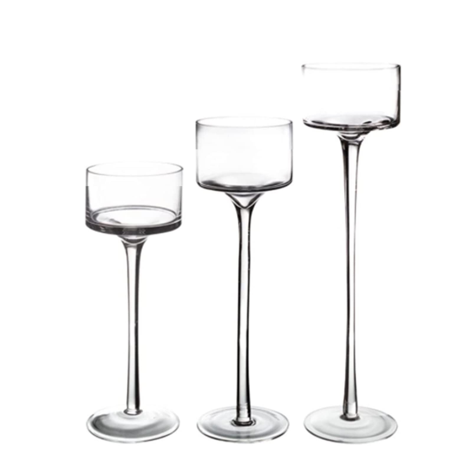 HTTGDGDH Tall Candle Holder Transparent Candlestick Holder Stand Table Centerpiece For Home Bedroom Wedding Party Romantic Dinner,