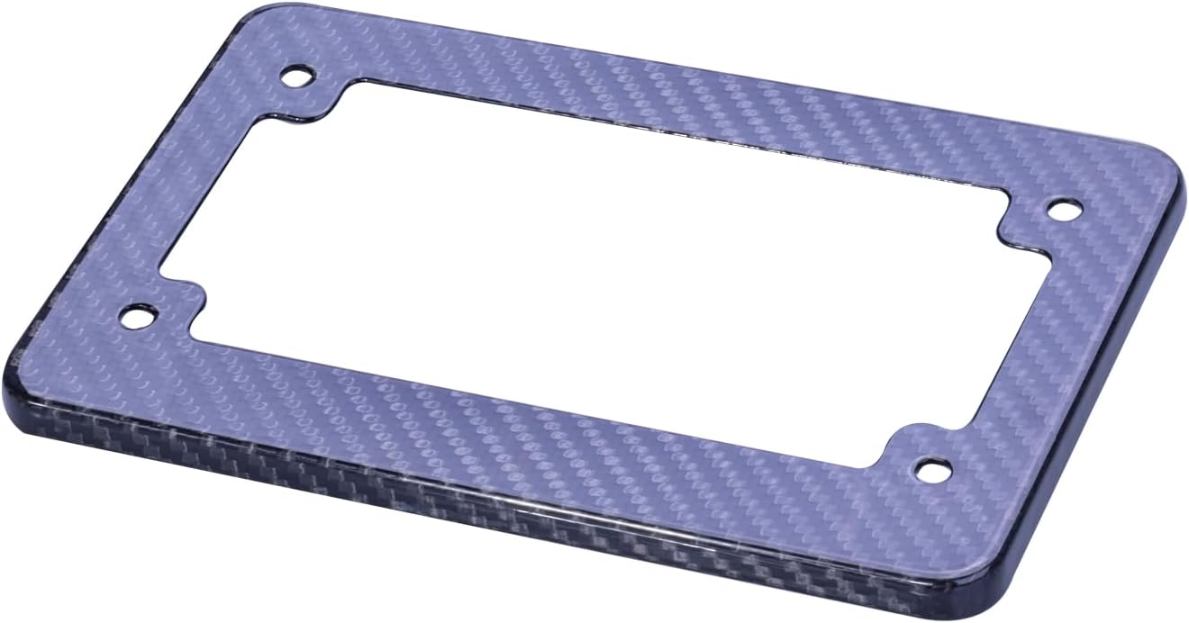 Real 100% 3K Carbon Fiber Motorcycle License Plate Frame Black 1 PC Universal Size Car Tag Frame Weather Proof License Plate Covers