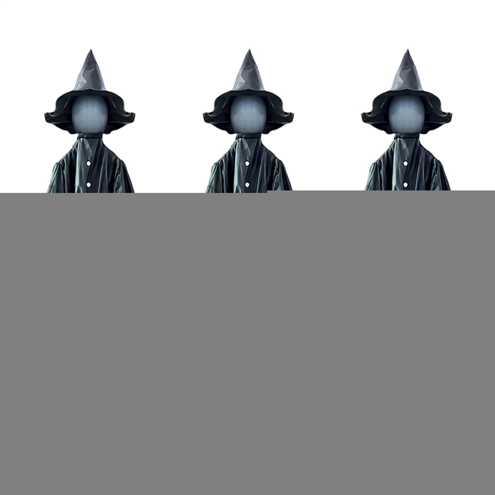 Décorations de jardin pour Halloween : Piquets lumineux de sorcière
