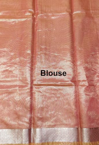 Image of Women's Pure Cotton Banarasi Silk Saree With Unstitched Blouse Piece