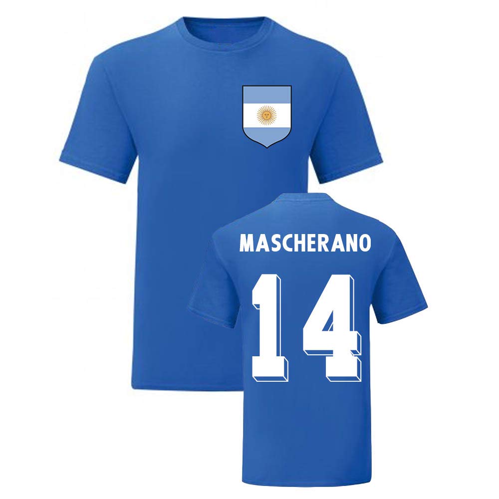 AirosportswearJavier Mascherano Argentina National Hero Tee (Blue)