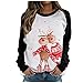 Felpa con cappuccio da donna Autunno Inverno casual sportivo Reno stampa Pullover Hoodie Baratas Stampa Natale Jersey Base Suolto Maglietta Blusa Tops felpa taglia Grande, nero, S