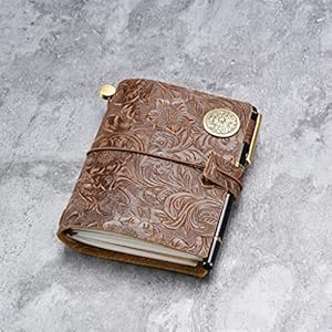 TAHALI Leder Notizbuch Retro Braun