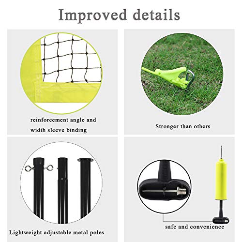 image for Professional Outdoor Volleyball/Badminton Net System - Complete Volley