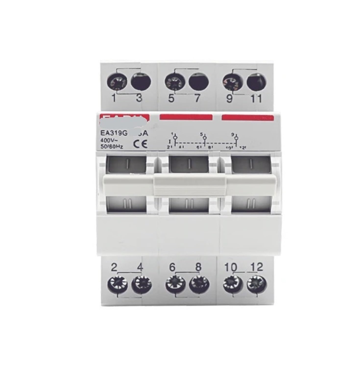 Gvbaepieo 40A 1P 2P 3P 4P 63A Mts Dual Power Manual Transfer Interlock Circuit Breaker Din Rail Isolation Switch(,3P)