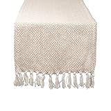 DII Braided Farmhouse Table Runner, 15 x 72 inches, 1-Piece, Stone