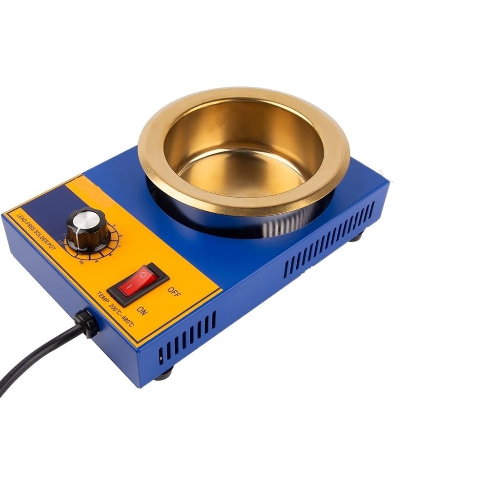 Welding Crucible, 300w Solder Melting Pot Tin Furnace Thermoregulation Soldering Desoldering Bath 100/80/50/37mm 200~480 Centigrade