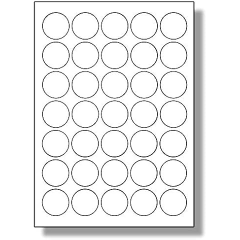 35 Per Sheet, 5 Sheets (175 Round Labels). Label Planet® Plain White A4 Matt Round Labels 35mm Diameter LP35/35R Cover