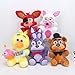 5 Piezas 18 Cm Cinco Noches En Los 4 Juguetes De Peluche De Freddy, FNAF Mangle Foxy Freddy Fazbear Muñeco De Peluche Suave Regalos para Niños