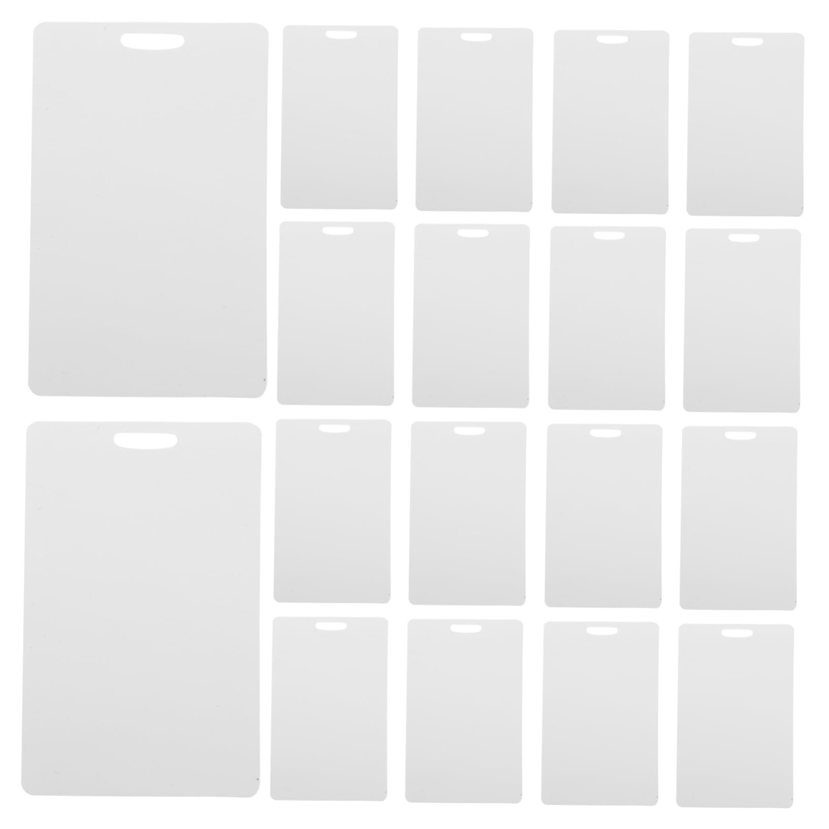 jojofuny 100pcs Blank Name Cards Printable DIY Plastic Tags for Present Packing Luggage Labels Craft Projects Ink Leak