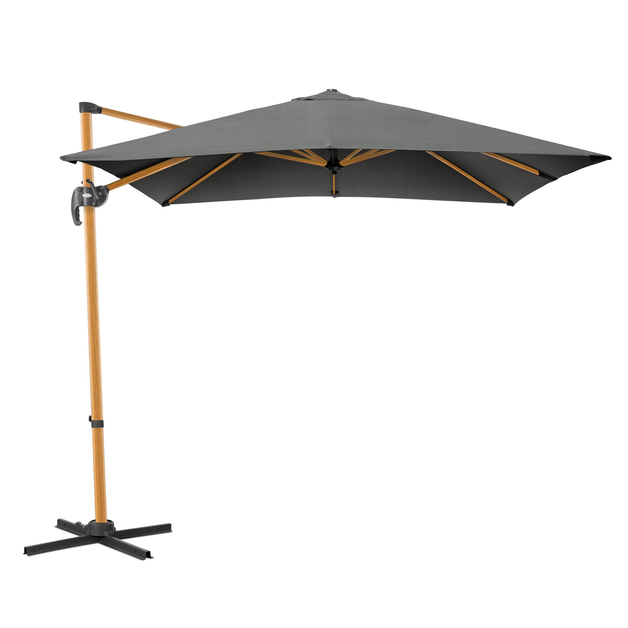 Christow Roma Wood-Effect Cantilever Parasol - 2.5M
