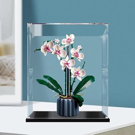 Acrylic Display Case for Lego Orchid 10311 Building Set, Dustproof Display Box Compatible with Lego 10311 - Model Not Included (Style A)