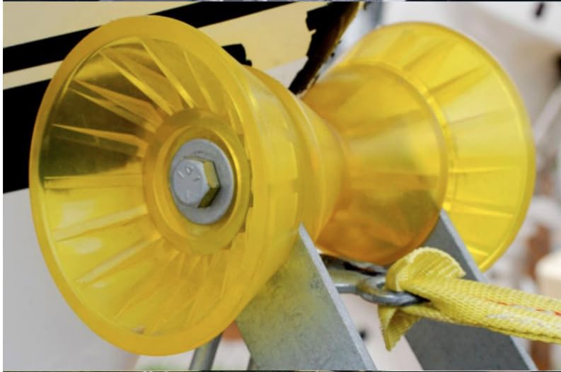 Boat Trailer Roller Yellow Combo Support Bow top PVC Pulley with Stainless Steel Screw bar