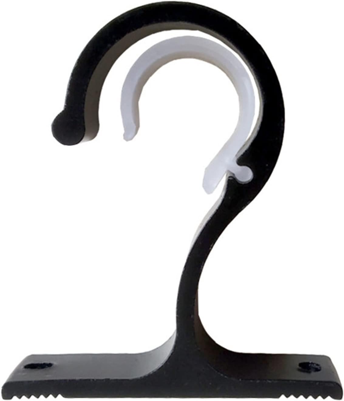 Support Hooks for Drapery Poles，Curtain Pole Brackets，Curtain Rod Holder Clamp Hooks Rod Bracket Holders Window Curtain Fixed Clip Hanging Rack Hook Easy To Install (Color : Gold) (Color : Gold)