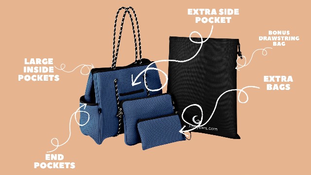 Set-of-3-Neoprene-bags-for-women-Large-neoprene-bag-large-beach-tote-baggym-totesdiaper-bag