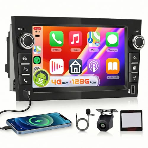 ►【Autoradio Android per Opel】Adatta per Opel Astra (2004-2009),Opel Antara (2006-2011),Opel Vectra (2003-2008),Opel Corsa (2006-2011),Opel Zafira (2005-2011),Opel Meriva (2006-2011),Opel Vivaro(2006-2010),Opel Combo(2004-2011),Opel Signum(2003-2011),Opel Tigra Twin Top(2004-2011). Il migliorato schermo In-Cell da 7 pollici sostituisce il tradizionale touchscreen integrato con una tecnologia touchscreen integrata avanzata, rendendo lo schermo più sottile, più veloce al tocco e più reattivo. 4 GB di RAM, 128 GB di ROM, funzioni di elaborazione e memoria potenti e stabili. Dispone di una porta Type-C frontale che supporta la ricarica rapida dei telefoni cellulari.