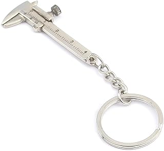 AAProTools Caliper Movable Ruler Metal Vernier Key Chain Ring Keychain New