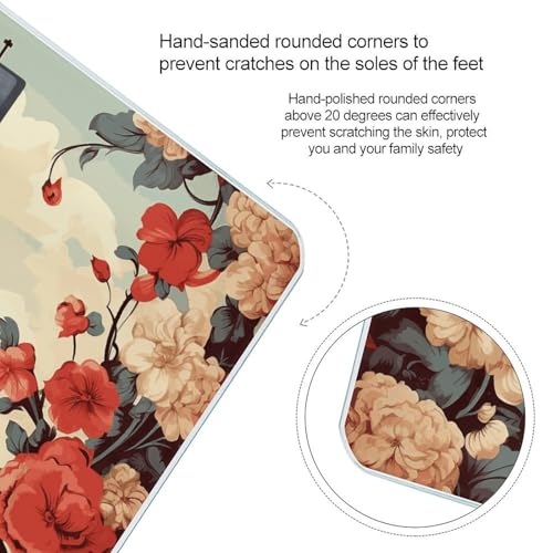 Báscula Digital de Baño Vidrio Templado Paris Vintage Floral miniatura 4