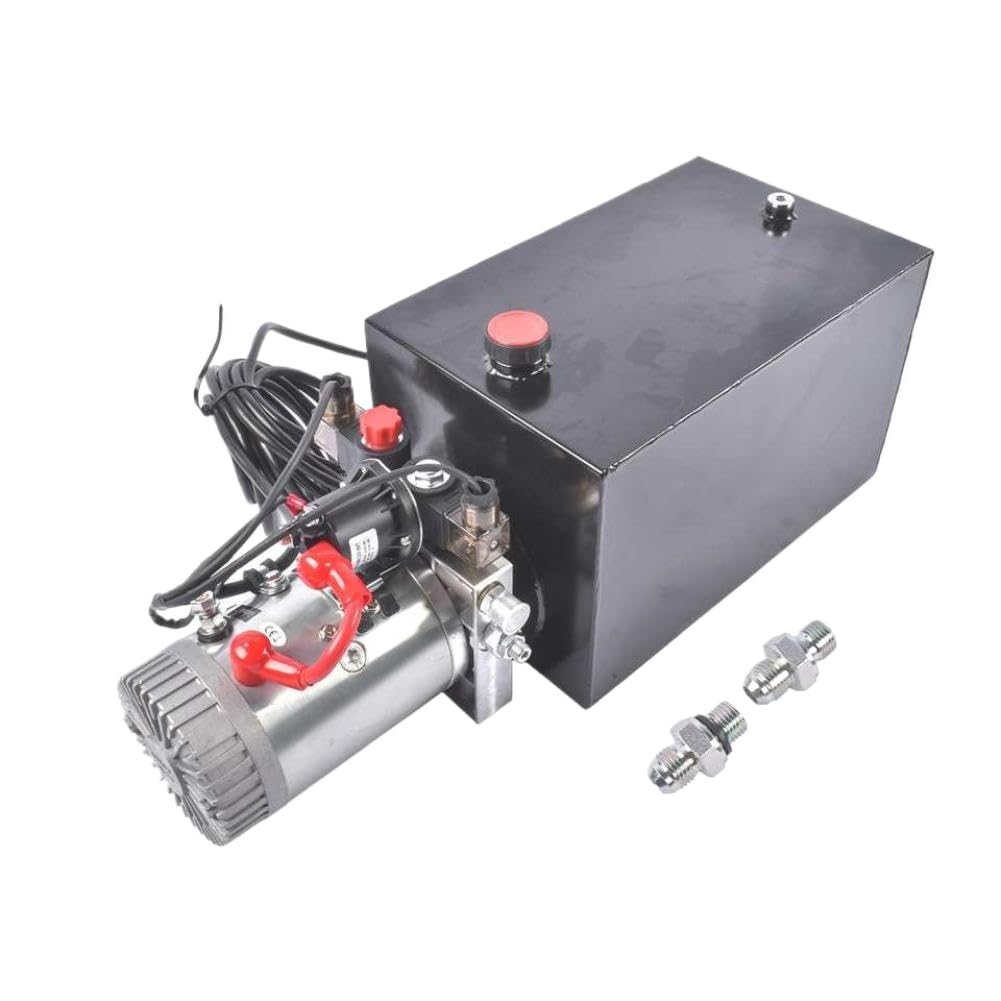 Aadzeafxq Onecolor 12V Dc Double Acting Hydraulic Pump Power Unit Compatible With Ap03 15 Quart Dump Trailer
