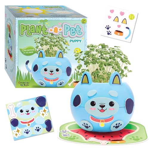 Creativity for Kids Plant-A-Pet: Puppy Toys for Girls - Mini Gifts and Easter Basket Stuffers for Girls, Arts and Crafts for Kids, DIY Activity Set (Ages 6+)
