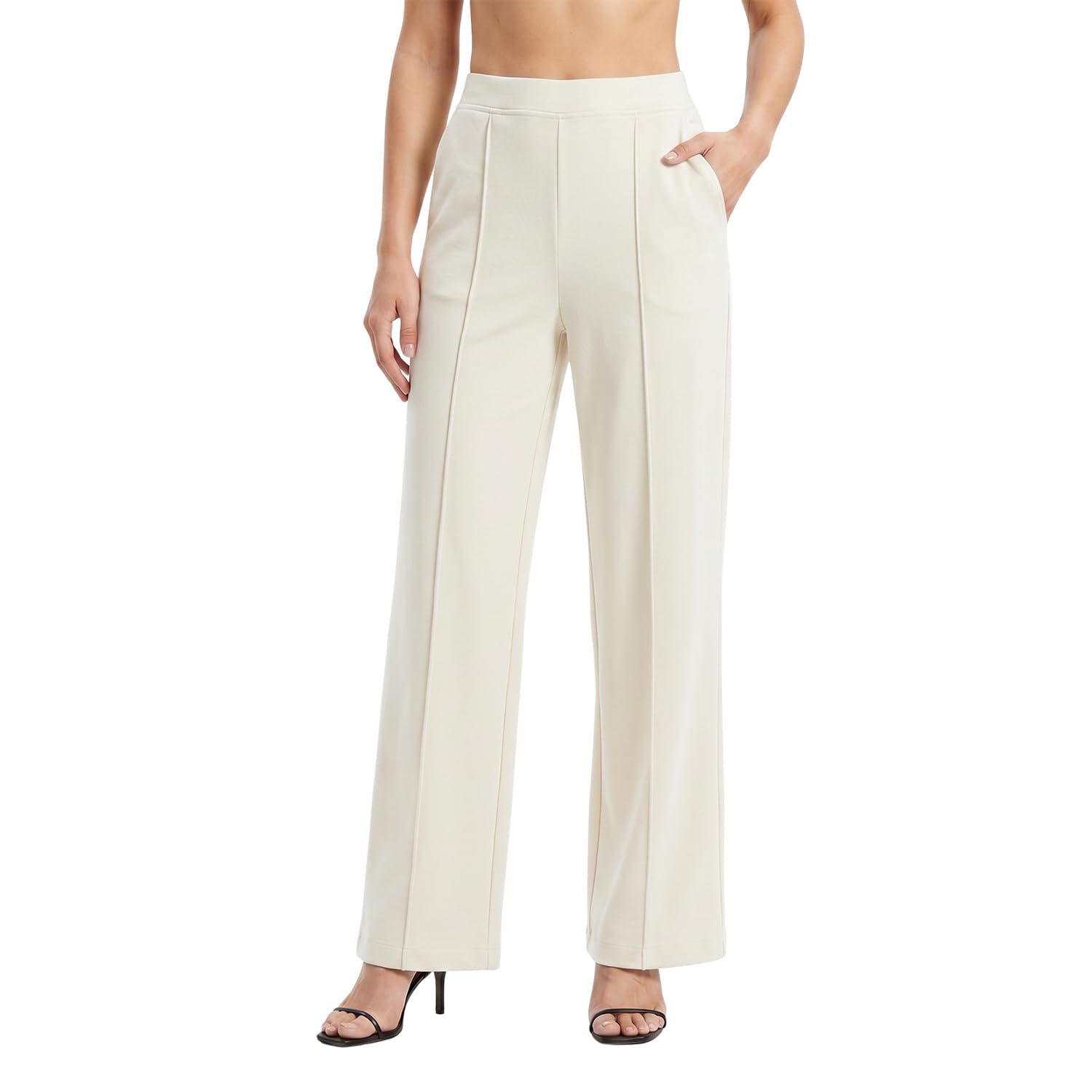 Women's High Waist Straight Fit Korean Pants | Trendy Wide Leg Casual & Office Wear Trousers for Women | Premium Soft Fabric for All Day Comfort-image-37
