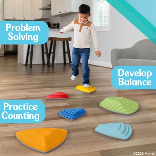 Fisher-Price™ Stepping Stones for Kids – Durable Non-Slip Stones Encourage Toddler Balance & Gross Motor Skills, Indoor & Outdoor Toys, Obstacle Course Play - image 6