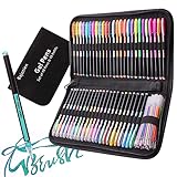 Gel Pen with Case,96 Pack Gel Pens for Adult Coloring Books 48 Unique Coloring Pens and 48 Refills for Craft Doodling Drawing