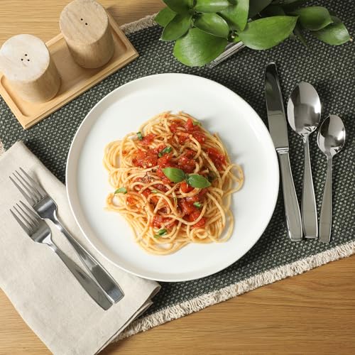 Image of Gibson Home Castleford Flatware Utsensil Set, 20-Piece Stainless Steel Silverware Service for 4 - Modern Polished Finish