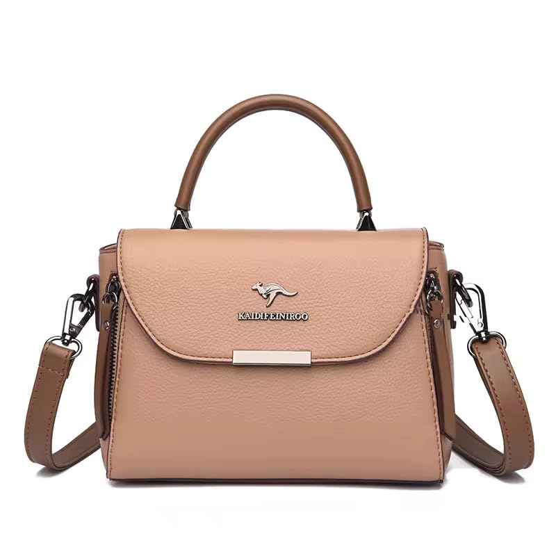 Classy Leather Top Handle Shoulder Bags For Women - Crossbody Satchel Purses