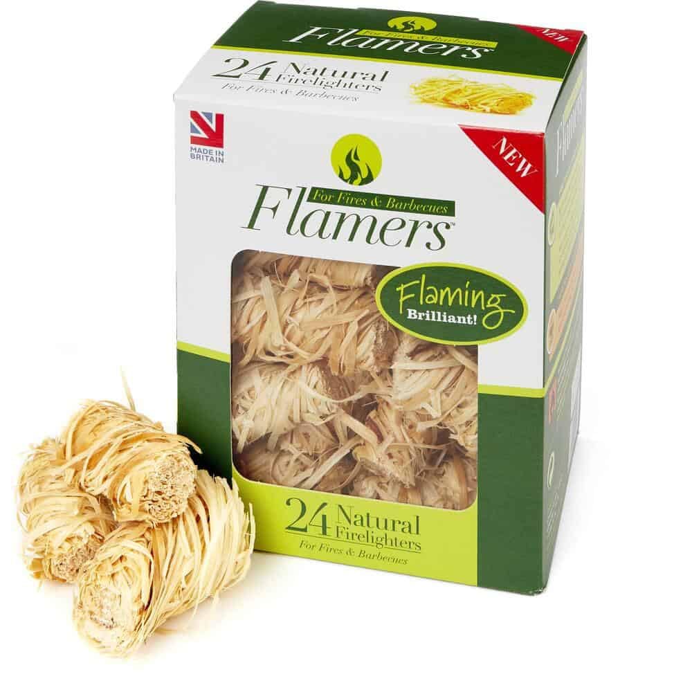 Galleon Fireplaces 6 X 24 Flamers Natural Firelighters/ 6 Boxes For Stoves And Barbecues Bbq