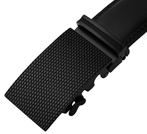Image of Men's Real Leather Ratchet Dress Casual Belt, Cut to Exact Fit,Elegant Gift Box