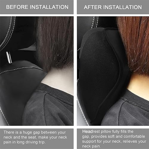 Image of Dr Trust USA Orthopedic Neck Rest Car Seat Cushion Memory Foam Pillow Automobile Seat Headrest Small Sciatica Back Support -353 (Pack of 1)