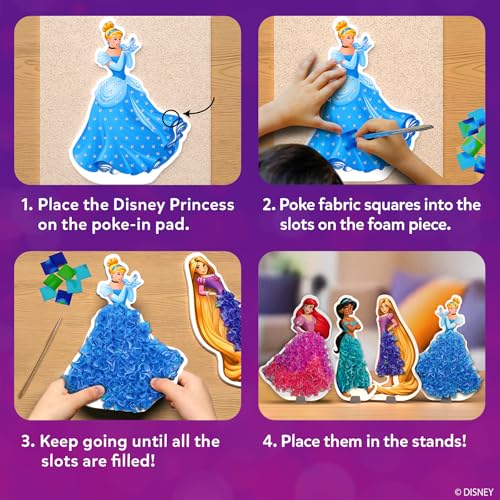 Image of Skillmatics Poke-in Art - Disney Princess, Mess-Free Fun for Kids, DIY Craft Kits, Creative Activity, Gifts for Girls Ages 4, 5, 6, 7, 8, 9, Includes Cinderella, Ariel, Moana, Rapunzel & More