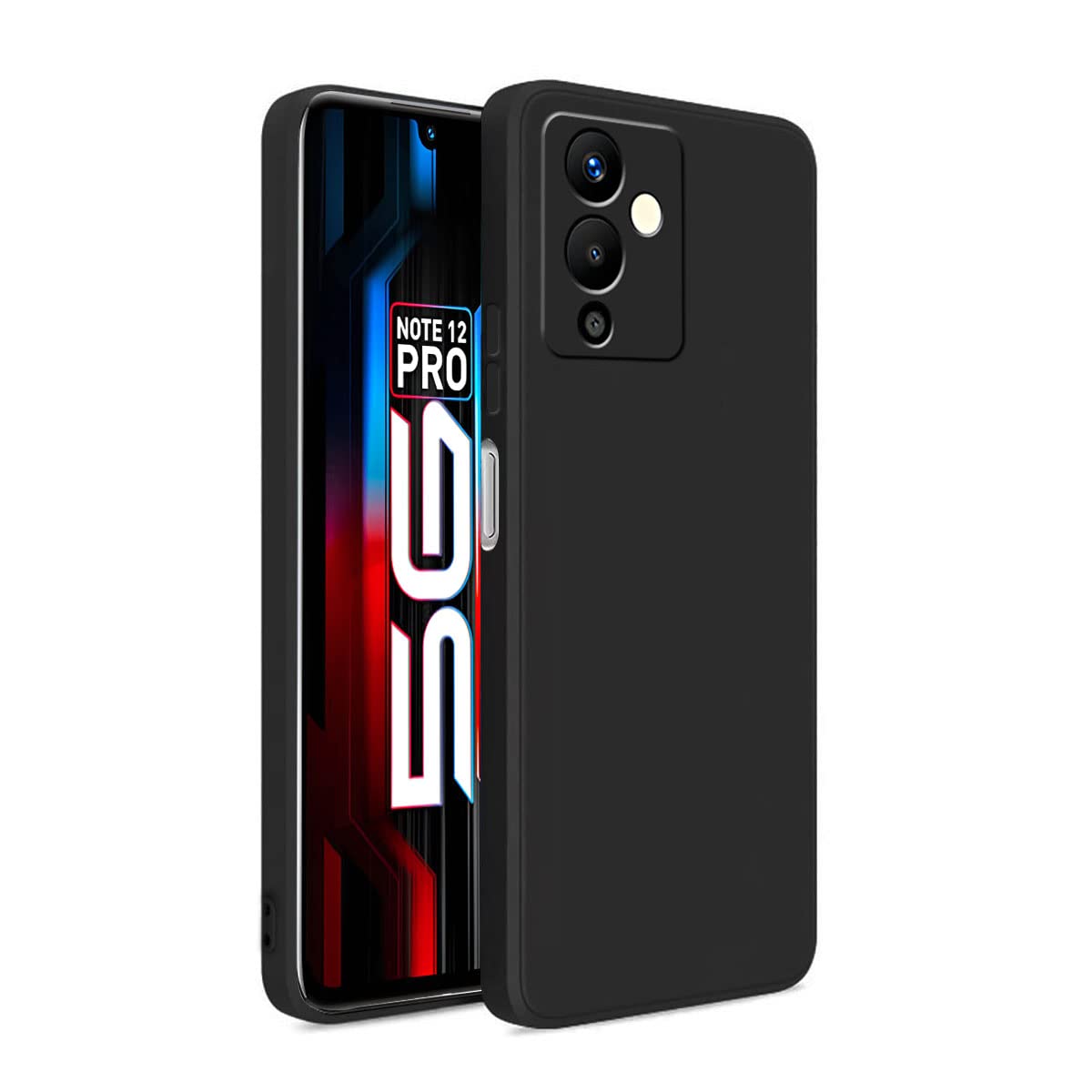 LIRAMARK Silicone Soft Back Cover Case for Infinix Note 12 Pro 5G / Note 12 5G (Silicone Black) (B0BZ8FPYRD) Amazon Price History, Amazon Price Tracker