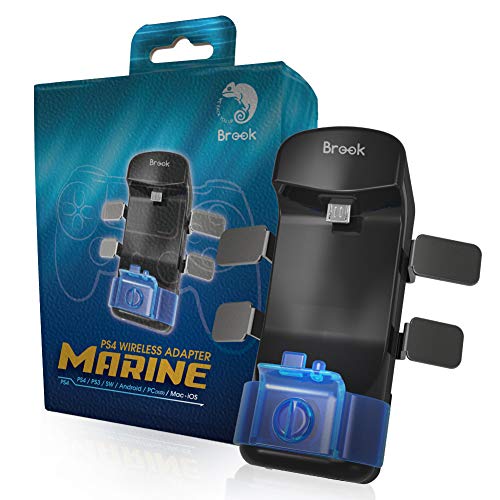Brook SKU Marine (Without Battery) - Ps4 Wireless Controller Adapter And Battery Pack For Ps4, Ps3, Switch Pc, Android, Mac, Ios, Supports Turbo And Remap And 4 Extra Customizable Buttons, cover