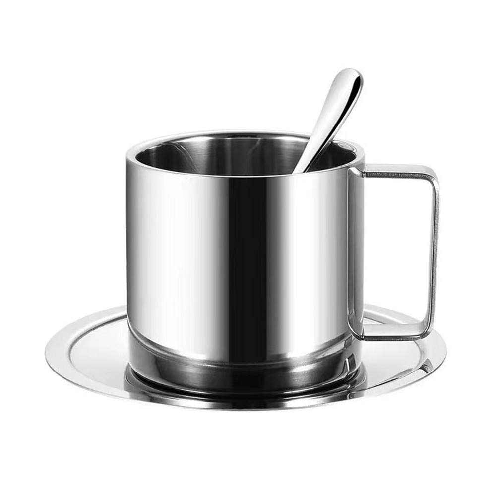 Amazon | 304ステンレス鋼のコーヒーカップ ミルクティーカップ 
