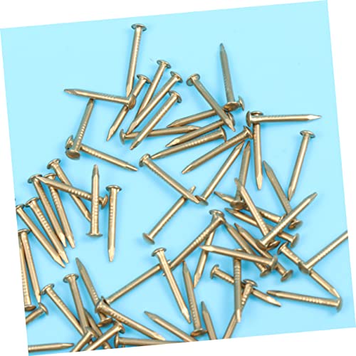 100 piezas de clavos de cabeza redonda de bronce para decoración de paredes, bisagra de muebles y proyectos de bricolaje miniatura 4