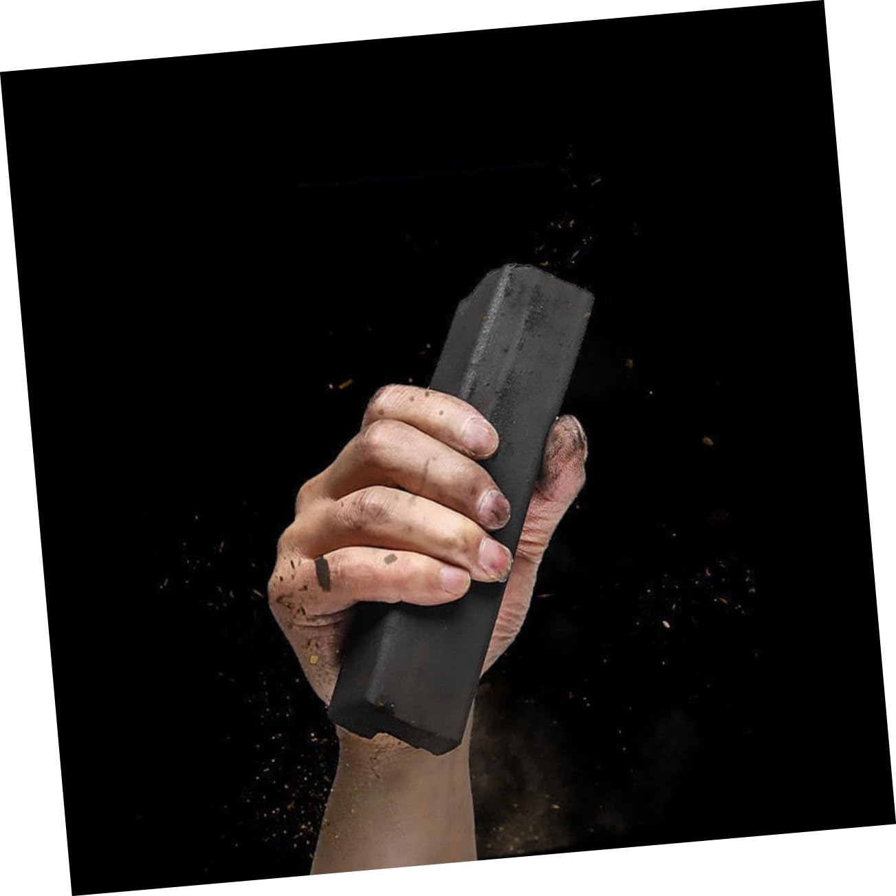 BESPORTBLE Charbon de Bois pour Cheminée 5 Pièces en Bambou Noir